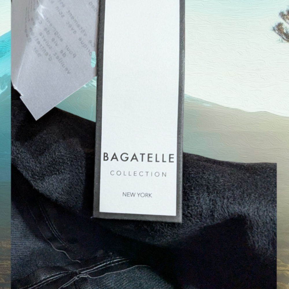 NWT Bagatelle Collection Black Faux Leather Waterfall Jacket (Size 1X) - Picture 8 of 10